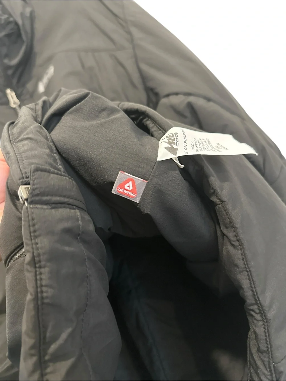 REI Co-Op Flash Primaloft Silver Insulated Full Zip Jacket Black 2X / XX-Large